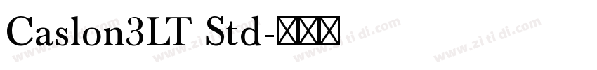 Caslon3LT Std字体转换